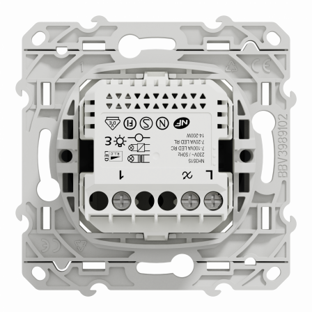 Wiser Odace - variateur poussoir - 2 fils - zigbee - anthracite