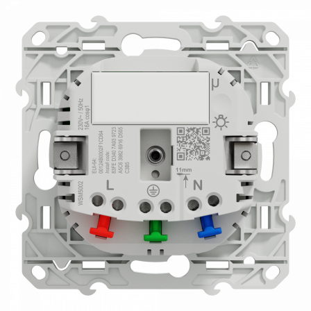 Wiser Odace - Prise 2P+T connectée - 16A - zigbee - Anthracite