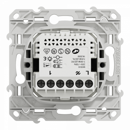 Wiser Odace - interrupteur volet-roulant - 4A - zigbee - anthracite