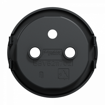 Odace anthracite - enjoliveur seul prise de courant 2P+T 16A