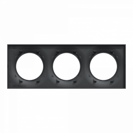 Odace Styl - plaque 3 postes horizontaux ou verticaux entraxe 71mm anthracite