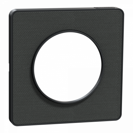 Odace Touch - plaque 1 poste Kvadrat ombre avec liseré anthracite