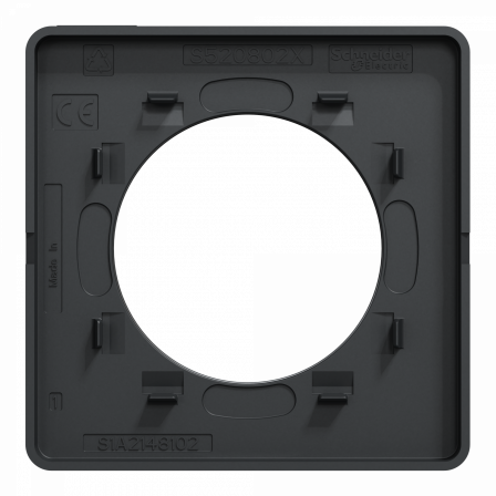 Odace Touch - plaque 1 poste Kvadrat perle avec liseré anthracite