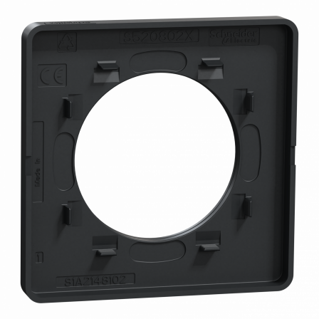 Odace Touch - plaque 1 poste Kvadrat ocre avec liseré anthracite