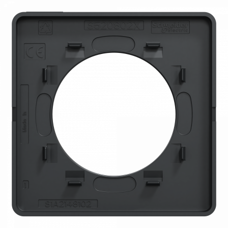 Odace Touch - plaque 1 poste bronze brossé avec liseré anthracite