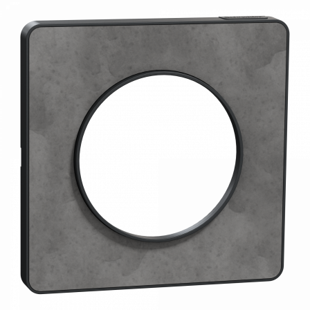 Odace Touch - plaque 1 poste ardoise avec liseré anthracite