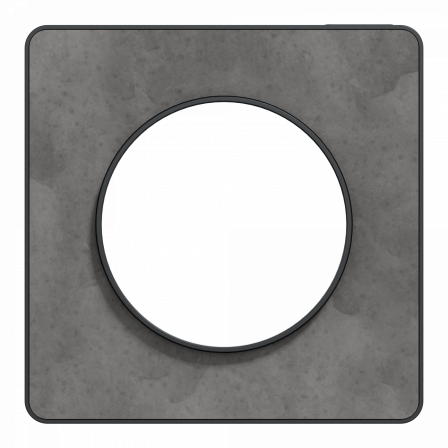 Odace Touch - plaque 1 poste ardoise avec liseré anthracite