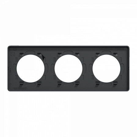 Odace Touch - plaque 3 postes horizontaux ou verticaux entraxe 71mm anthracite