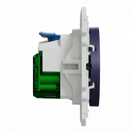 Odace - prise affleurante + USB C - 10,5W - cobalt