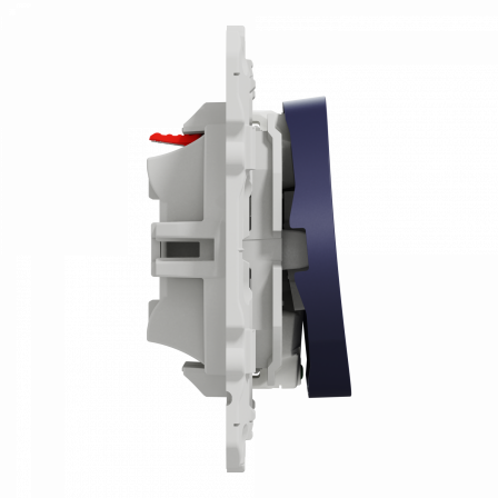 Odace - poussoir lumineux - cobalt - 10A - voyant LED bleu 0,15mA