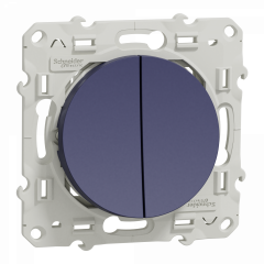 Odace - va-et-vient + poussoir - 10A - cobalt