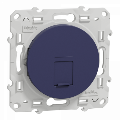 Odace - prise RJ45 - cobalt - sans connecteur (empreinte Infraplus)