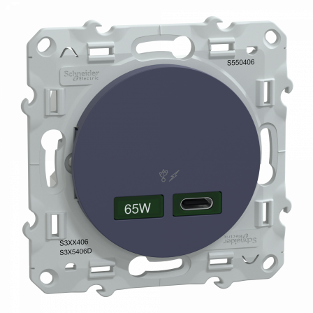 Odace - chargeur USB C 65W - forte puissance pour charge app. mobiles - cobalt