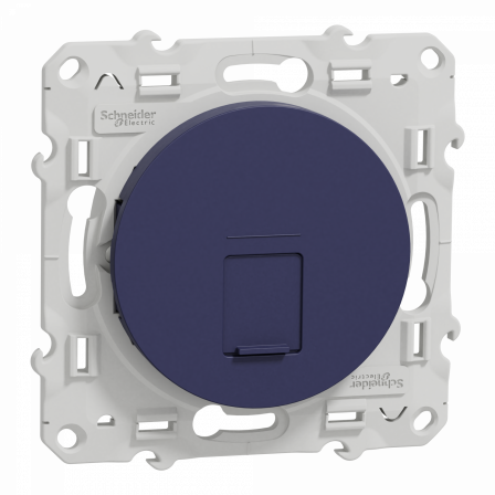 Odace - prise RJ45 cat.6 UTP - grade 1 à 2 (tél. + informatique)- à vis - cobalt