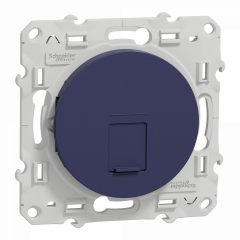 Odace - prise RJ45 cat.6 UTP - grade 1 à 2 (tél. + informatique)- à vis - cobalt