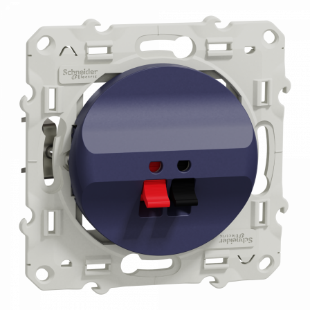 Odace - prise haut parleur - 1 sortie - cobalt