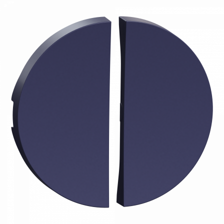 Odace - enjoliveur double - va-et-vient et poussoir - cobalt