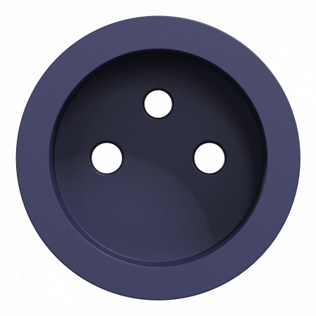 Odace - enjoliveur seul - prise de courant 2P+T 16A - cobalt