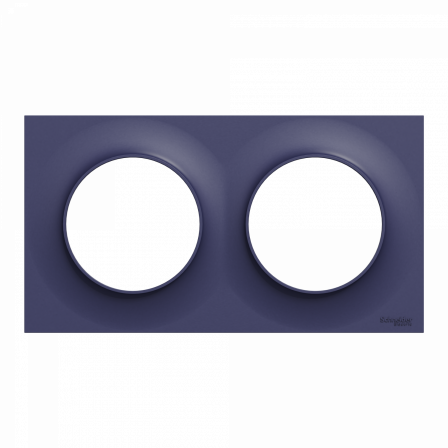 Odace Styl -  plaque 2 postes horizontaux ou verticaux entraxe 71mm bleu cobalt