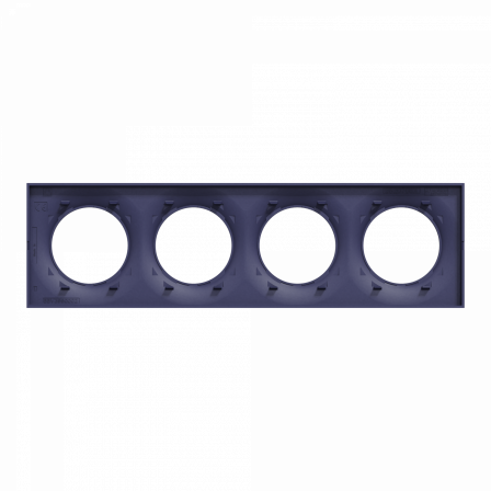 Odace Styl -  plaque 4 postes horizontaux ou verticaux entraxe 71mm bleu cobalt