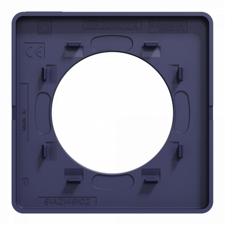 Odace Touch - plaque 1 poste bleu cobalt