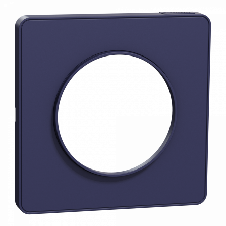 Odace Touch - plaque 1 poste bleu cobalt