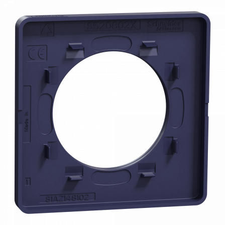 Odace Touch - plaque 1 poste bleu cobalt