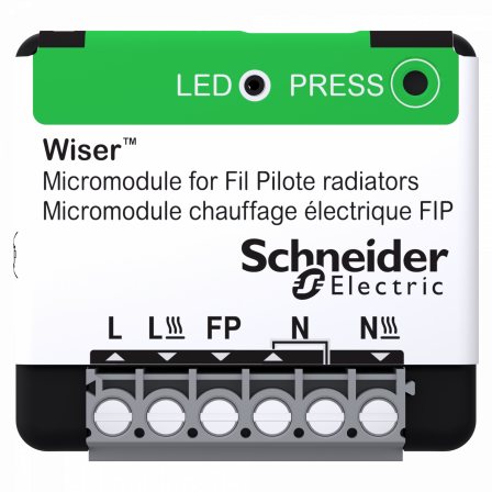 Wiser - micromodule encastré - zigbee - pilotage radiateur électrique fil pilote