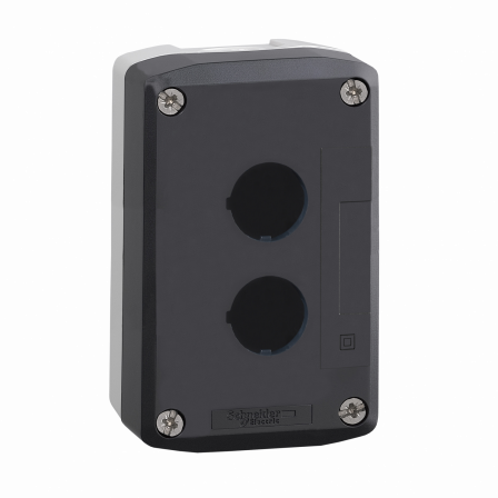 Harmony XAL - boite 2 trous Ø22 - couvercle gris foncé - fond gris clair