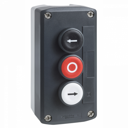 Harmony boite - 3 boutons poussoirs Ø22 - blanc /rouge /noir