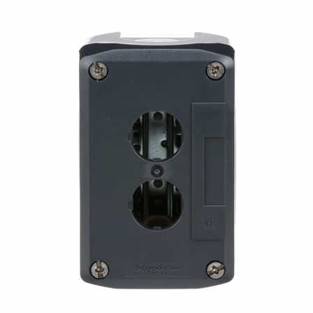 Harmony XAL - boite 2trous Ø22 - couvercle gris foncé - fond gris clair - UL/CSA