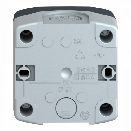 Harmony boite - 1 bouton tournant Ø22 à clé - 1F