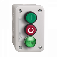 Harmony XALE - boîte à boutons - BP vert 1F + BP rouge 1O - voyant vert LED 230V