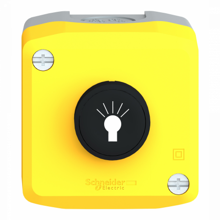 Harmony - Boite 1 trou, bouton zb5aa253 ampoule allumee et 1no1nc