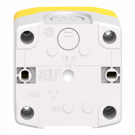 Harmony XAL - boite arrêt urgence avec anneau lumin - blanc rouge - 1O+1F - 24V