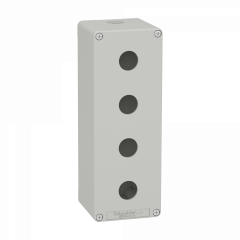 Boite métal vide grise - M25 x1 - 4 trous 22 mm - 80x220x77 mm