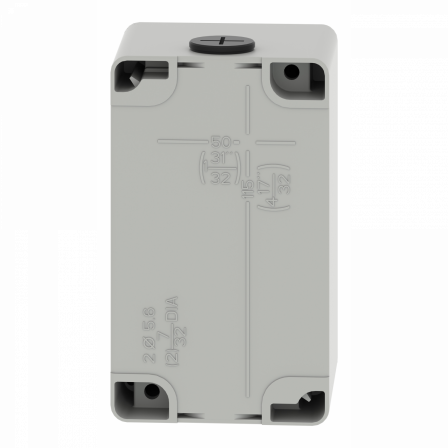 Boite métal vide grise - M20 x2 - 2 trous 30 mm - 80x130x77 mm - UL cULus