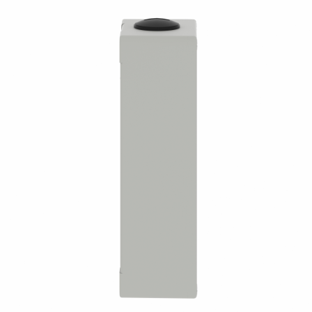 Boite métal vide grise - M25 x2 - 3 trous 22 mm - 80x175x51,5 mm