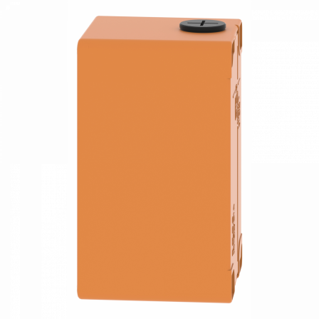 Boite métal vide orange - M20 x2 - 2 trous 22 mm - 80x130x77 mm - UL cULus