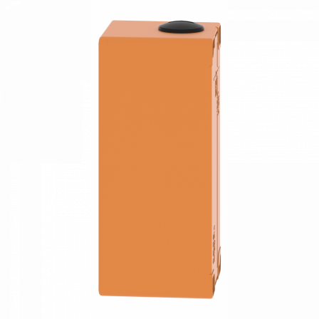 Boite métal vide orange - M25 x2 - 3 trous 30 mm - 80x175x77 mm