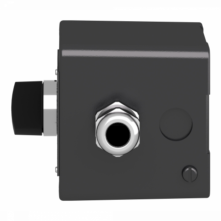 BOITE A BOUTON ATEX METALLIQUE UN BOUTON TOURNANT A DEUX POSITIONS FIXES