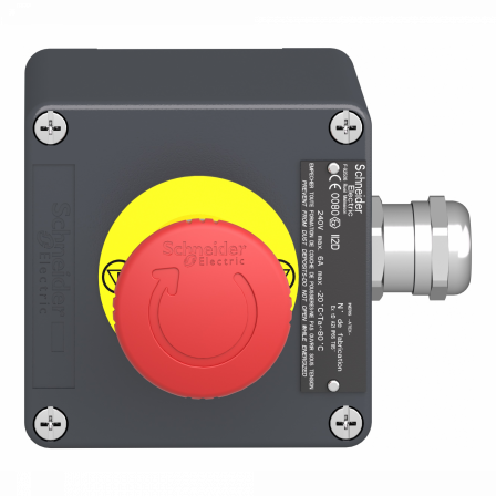 Harmony - boîte à bouton d'arrêt d'urgence - tourner déverrouiller - métal
