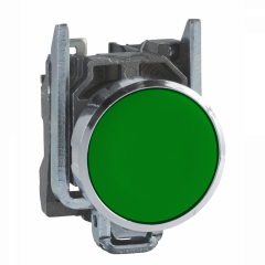 Harmony XB4 - bouton poussoir à impulsion - Ø22 - vert - 1F - vis étrier
