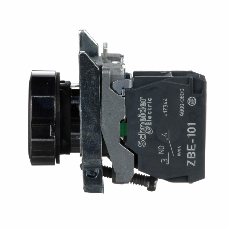 Harmony XB4 - bouton poussoir à impulsion - Ø22 - noir - 1F - vis étrier