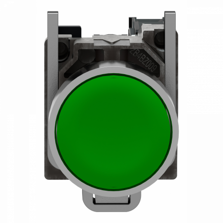 Harmony XB4 - bouton poussoir à impulsion - Ø22 - vert - 1F - vis étrier