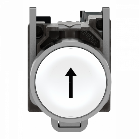 Harmony XB4 - bouton poussoir impulsion - Ø22 - marqué - blanc - 1F - vis étrier