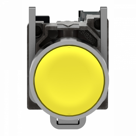 Harmony XB4 - bouton poussoir à impulsion - Ø22 - jaune - 1F - vis étrier