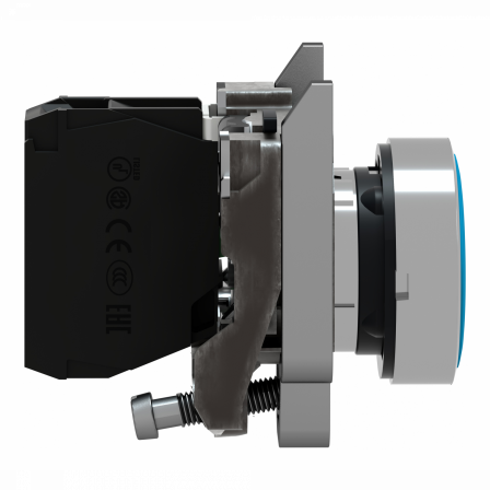 Harmony XB4 - bouton poussoir à impulsion - Ø22 - bleu - 1F - vis étrier