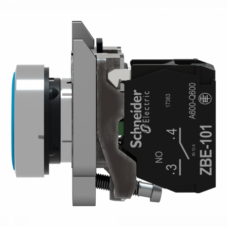 Harmony XB4 - bouton poussoir à impulsion - Ø22 - bleu - 1F - vis étrier