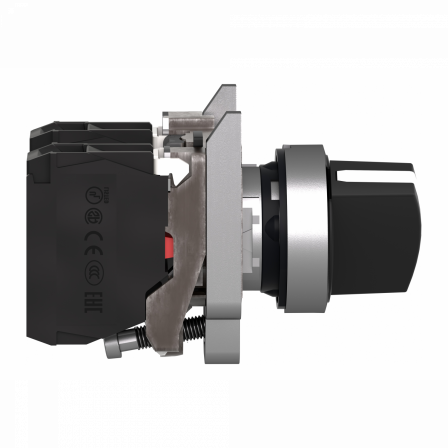 Harmony XB4 - bouton tournant manette Atx - Ø22 - 2 pos fix - noir - 1O+1F - vis